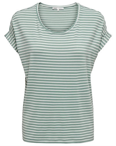 Only - ONLMoster Stripe O-Neck T-Shirt - Jadeite
